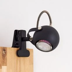 Hofstein Gadmen Klemmleuchte Chrom, Schwarz, 1-flammig -Günstiges Tischlampen Geschäft gadmen klemmleuchte h3362792 3