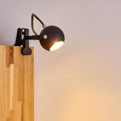 Hofstein Gadmen Klemmleuchte Chrom, Schwarz, 1-flammig -Günstiges Tischlampen Geschäft gadmen klemmleuchte h3362792 9