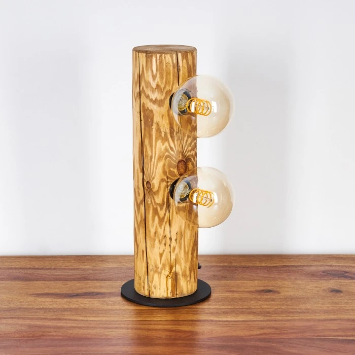 Hofstein Garrata Tischleuchte Schwarz, Naturfarben, 2-flammig 10 Hofstein Garrata Tischleuchte Schwarz, Naturfarben, 2-flammig – Bild 8