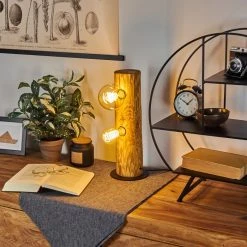 Hofstein Garrata Tischleuchte Schwarz, Naturfarben, 2-flammig 22 Hofstein Garrata Tischleuchte Schwarz, Naturfarben, 2-flammig -Günstiges Tischlampen Geschäft garrata tischleuchte h3445150 8