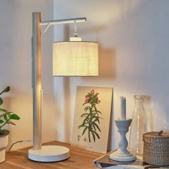 Hofstein Geelong Tischleuchte Weiß, Holz hell, 1-flammig -Günstiges Tischlampen Geschäft geelong tischleuchte h3326954 8