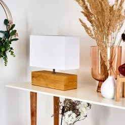 Hofstein Geneva Tischleuchte Holz hell, 1-flammig -Günstiges Tischlampen Geschäft geneva tischleuchte h3386941 10