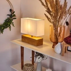 Hofstein Geneva Tischleuchte Holz hell, 1-flammig -Günstiges Tischlampen Geschäft geneva tischleuchte h3386941 8