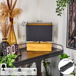 Hofstein Geneva Tischleuchte Naturfarben, 1-flammig -Günstiges Tischlampen Geschäft geneva tischleuchte h3564523 3