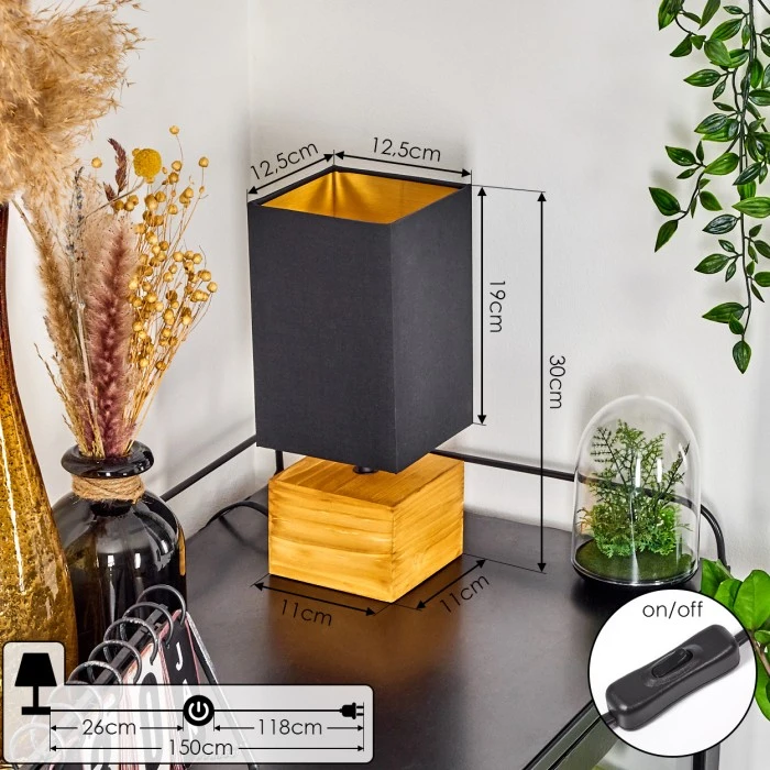 Hofstein Geneva Tischleuchte Naturfarben, 1-flammig 6 Hofstein Geneva Tischleuchte Naturfarben, 1-flammig – Bild 4