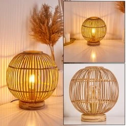 Hofstein Geubus Tischleuchte Hellbraun, 1-flammig