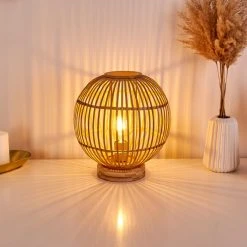 Hofstein Geubus Tischleuchte Hellbraun, 1-flammig -Günstiges Tischlampen Geschäft geubus tischleuchte h3378502 11