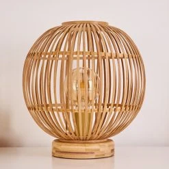 Hofstein Geubus Tischleuchte Hellbraun, 1-flammig -Günstiges Tischlampen Geschäft geubus tischleuchte h3378502 4