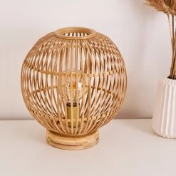 Hofstein Geubus Tischleuchte Hellbraun, 1-flammig -Günstiges Tischlampen Geschäft geubus tischleuchte h3378502 5