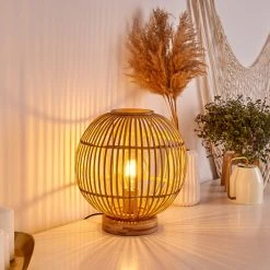 Hofstein Geubus Tischleuchte Hellbraun, 1-flammig -Günstiges Tischlampen Geschäft geubus tischleuchte h3378502 6