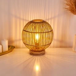 Hofstein Geubus Tischleuchte Hellbraun, 1-flammig -Günstiges Tischlampen Geschäft geubus tischleuchte h3378502 7