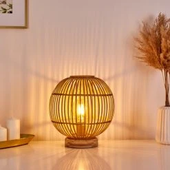 Hofstein Geubus Tischleuchte Hellbraun, 1-flammig -Günstiges Tischlampen Geschäft geubus tischleuchte h3378502 9