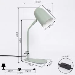 Hofstein Gilsbro Tischleuchte Gr&uuml;n, 1-flammig -Günstiges Tischlampen Geschäft gilsbro tischleuchte h3396032 3