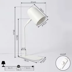 Hofstein Gilsbro Tischleuchte Weiß, 1-flammig -Günstiges Tischlampen Geschäft gilsbro tischleuchte h3396063 3