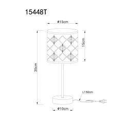 Globo ABBEY Tischleuchte Schwarz, 1-flammig 13 Globo ABBEY Tischleuchte Schwarz, 1-flammig -Günstiges Tischlampen Geschäft globo abbey tischleuchte 15448t 5