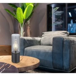 Globo ANNIKA Tischleuchte Schwarz, 1-flammig -Günstiges Tischlampen Geschäft globo annika tischleuchte 21000tb 3