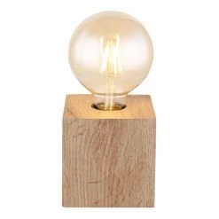 Globo ERNA Tischleuchte Holz hell, 1-flammig -Günstiges Tischlampen Geschäft globo erna tischleuchte 15655t 3