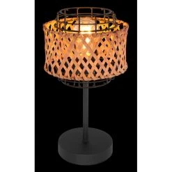 Globo GINA Tischleuchte Schwarz, Holz dunkel, 1-flammig 13 Globo GINA Tischleuchte Schwarz, Holz dunkel, 1-flammig -Günstiges Tischlampen Geschäft globo gina tischleuchte 15668t 4