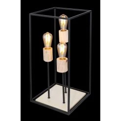 Globo HAGAR Tischleuchte Schwarz, 3-flammig -Günstiges Tischlampen Geschäft globo hagar tischleuchte 15477t 1