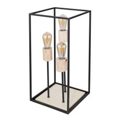 Globo HAGAR Tischleuchte Schwarz, 3-flammig -Günstiges Tischlampen Geschäft globo hagar tischleuchte 15477t 2