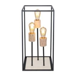 Globo HAGAR Tischleuchte Schwarz, 3-flammig -Günstiges Tischlampen Geschäft globo hagar tischleuchte 15477t 3