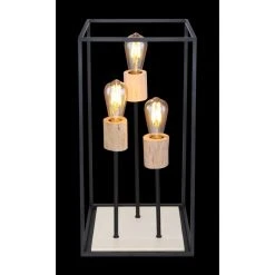 Globo HAGAR Tischleuchte Schwarz, 3-flammig -Günstiges Tischlampen Geschäft globo hagar tischleuchte 15477t 4