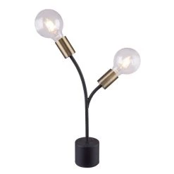 Globo HEBUL Tischleuchte Schwarz, 2-flammig