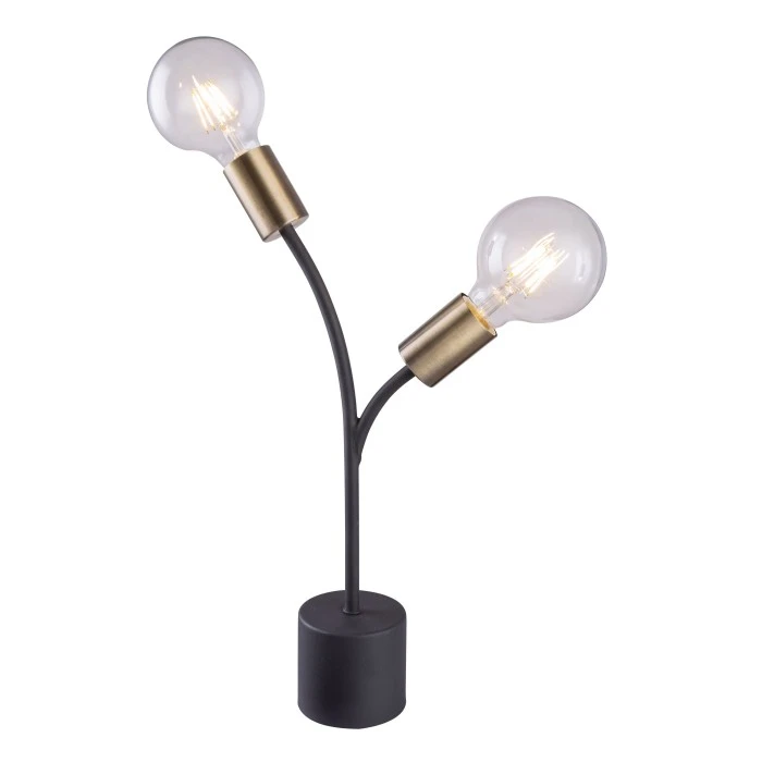 Globo HEBUL Tischleuchte Schwarz, 2-flammig 7 Globo HEBUL Tischleuchte Schwarz, 2-flammig – Bild 5