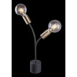 Globo HEBUL Tischleuchte Schwarz, 2-flammig 14 Globo HEBUL Tischleuchte Schwarz, 2-flammig -Günstiges Tischlampen Geschäft globo hebul tischleuchte 54003 2t 5