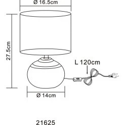 Globo IGA Tischleuchte Weiß, 1-flammig -Günstiges Tischlampen Geschäft globo iga tischleuchte 21625 7