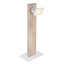 Globo JOYA Tischleuchte LED Weiß, Holz hell, 1-flammig