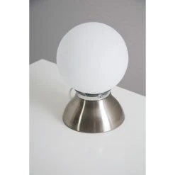 Globo Kitty Tischleuchte Nickel-Matt, Chrom, 1-flammig -Günstiges Tischlampen Geschäft globo kitty tischleuchte 21928 6