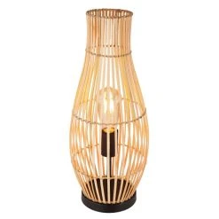 Globo LAGLIO Tischleuchte Schwarz, Naturfarben, 1-flammig