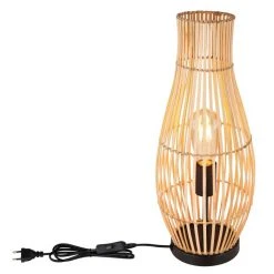 Globo LAGLIO Tischleuchte Schwarz, Naturfarben, 1-flammig -Günstiges Tischlampen Geschäft globo laglio tischleuchte 25001t 2