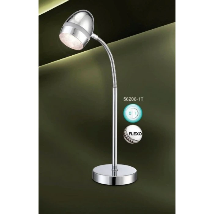 Globo MANJOLA Tischleuchte Chrom, 1-flammig 3 Globo MANJOLA Tischleuchte Chrom, 1-flammig