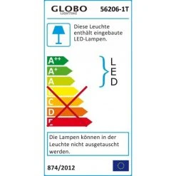 Globo MANJOLA Tischleuchte Chrom, 1-flammig 7 Globo MANJOLA Tischleuchte Chrom, 1-flammig -Günstiges Tischlampen Geschäft globo manjola tischleuchte 56206 1t 2