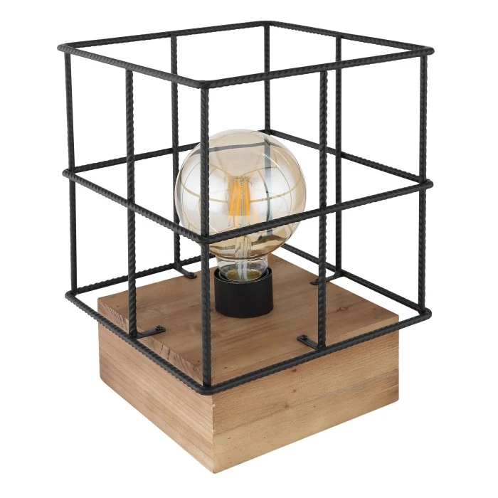 Globo MERRIL Tischleuchte Holz hell, 1-flammig 4 Globo MERRIL Tischleuchte Holz hell, 1-flammig – Bild 2