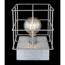 Globo MERRIL Tischleuchte Verzinkt, 1-flammig -Günstiges Tischlampen Geschäft globo merril tischleuchte 15530zt 8