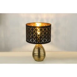 Globo MIRAUEA Tischleuchte Gold, 1-flammig 7 Globo MIRAUEA Tischleuchte Gold, 1-flammig -Günstiges Tischlampen Geschäft globo mirauea tischleuchte 21616 2