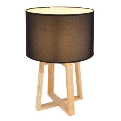 Globo MORITZ Tischleuchte Silber, Braun, 1-flammig