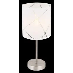 Globo NEMMO Tischleuchte Nickel-Matt, 1-flammig -Günstiges Tischlampen Geschäft globo nemmo tischleuchte 15430t 4