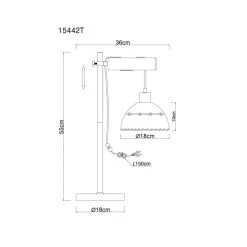 Globo REX Tischleuchte Schwarz, Holz hell, 1-flammig -Günstiges Tischlampen Geschäft globo rex tischleuchte 15442t 4