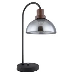 Globo SALSA Tischleuchte Schwarz, Holz dunkel, 1-flammig -Günstiges Tischlampen Geschäft globo salsa tischleuchte 15562t 2