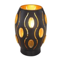 Globo VALLETTI Tischleuchte Schwarz, 1-flammig