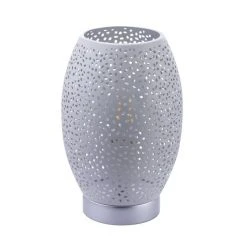 Globo VAS Tischleuchte Silber, 1-flammig -Günstiges Tischlampen Geschäft globo vas tischleuchte 24002w 3