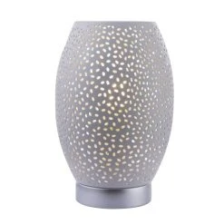 Globo VAS Tischleuchte Silber, 1-flammig -Günstiges Tischlampen Geschäft globo vas tischleuchte 24002w 4