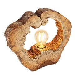 Globo VINZENZ Tischleuchte Holz dunkel, 1-flammig