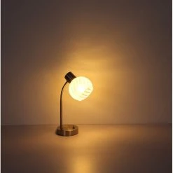 Globo WILLY Tischleuchte Nickel-Matt, 1-flammig -Günstiges Tischlampen Geschäft globo willy tischleuchte 54025 1t 3