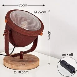 Hofstein Glostrup Tischleuchte Rostfarben, Braun, 1-flammig -Günstiges Tischlampen Geschäft glostrup tischleuchte h3293645 do1 1