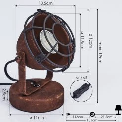 Hofstein Glostrup Tischleuchte Rostfarben, 1-flammig -Günstiges Tischlampen Geschäft glostrup tischleuchte h3387009 3